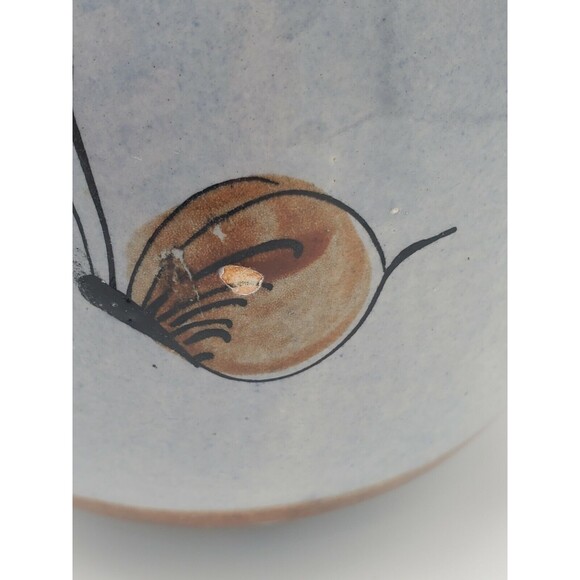 Tonala Mexican Pottery Pitcher Bird & Butterfly  Floral 7.75" Tall Signed AM VTG - Picture 6 of 12